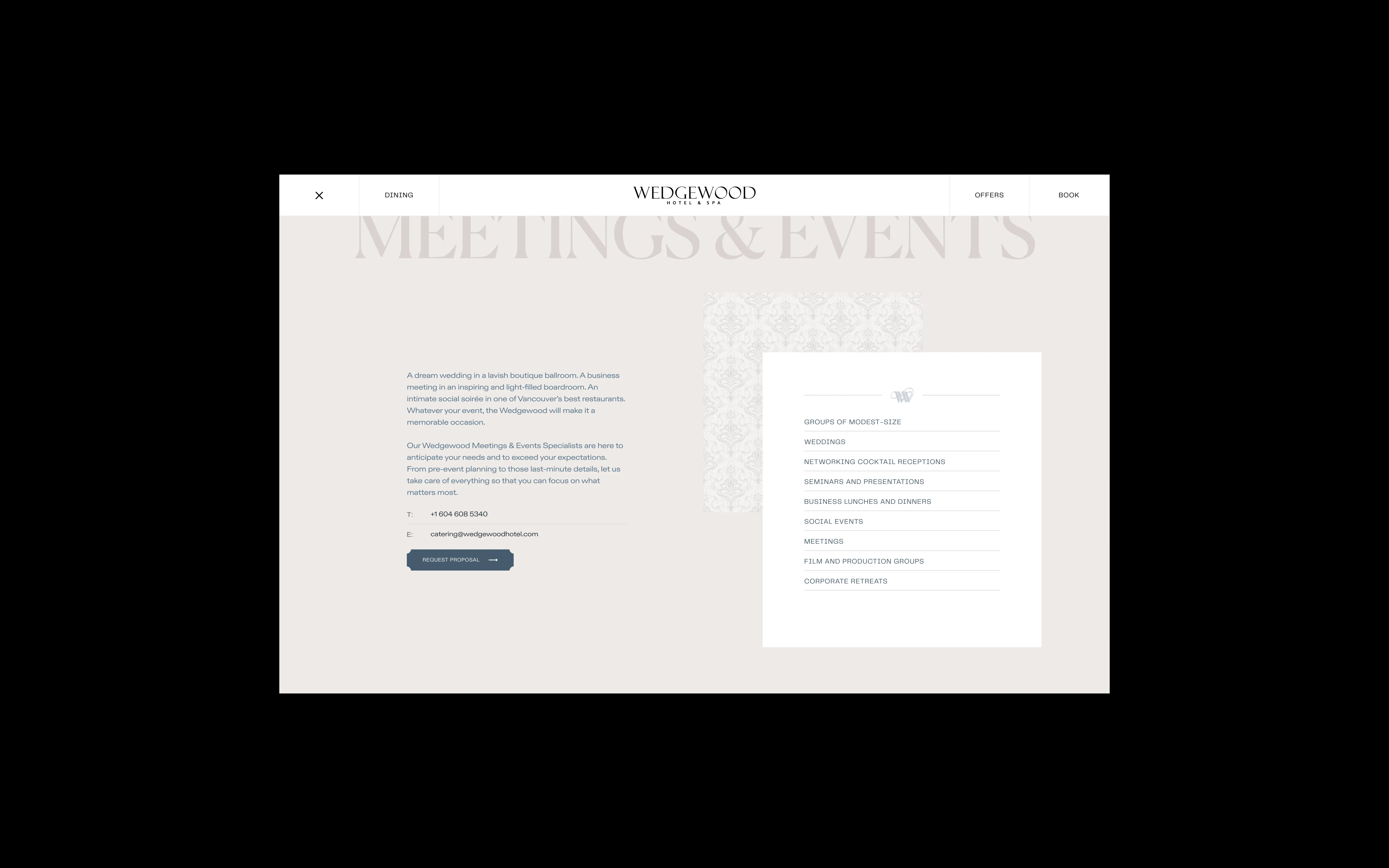 Wedgwood Hotel & Spa website design - image 5